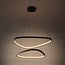 Suspension Nivara - doubles anneaux LED noirs, variateur à 3 niveaux