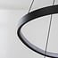Suspension Nivara - doubles anneaux LED noirs, variateur à 3 niveaux