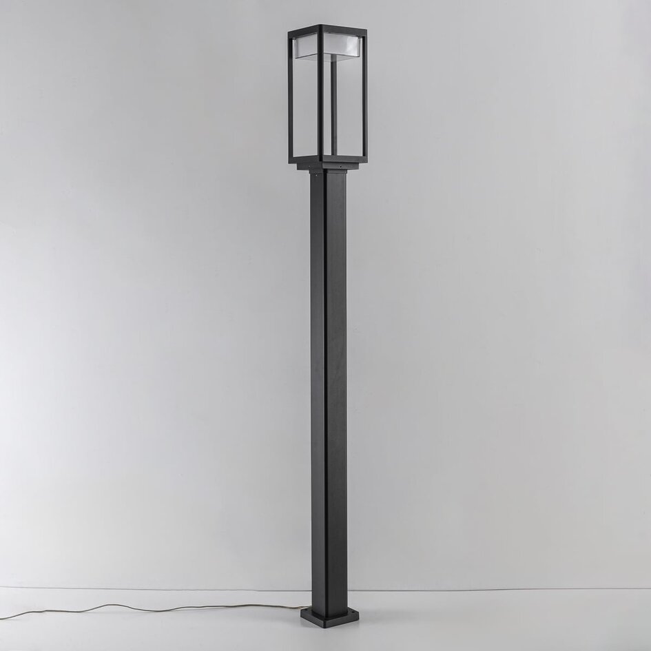 Lampe d'extérieur sur pied Charles anthracite à LED intégrée - 180 cm