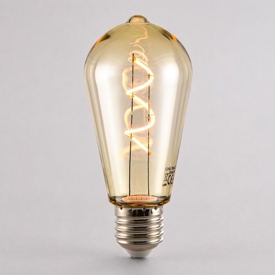 Kit guirlande guinguette avec ampoules LED spirale de 3 watts Ø60, option dimmable