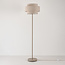 Lampadaire Corry avec abat-jour en lin - beige sable