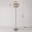 Lampadaire Corry avec abat-jour en lin - beige sable