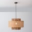 Suspension Nirvia avec abat-jour en bambou - marron