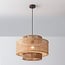 Suspension Nirvia avec abat-jour en bambou - marron