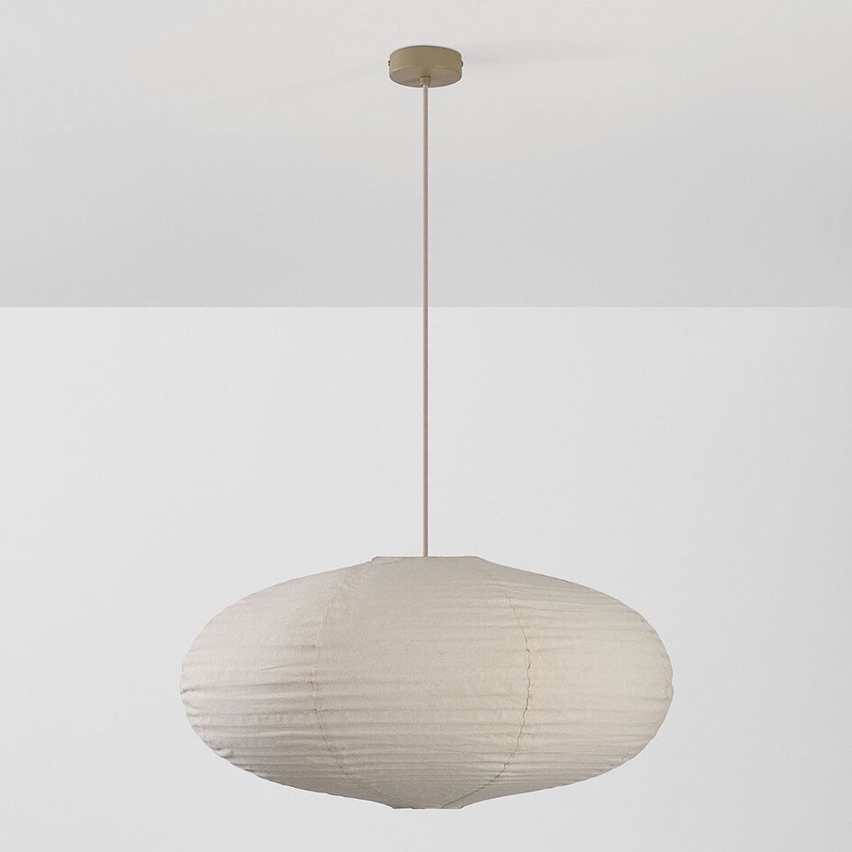 Suspension Siara avec abat-jour en lin - naturel- Ø60
