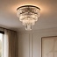 Plafonnier Cristel 4 lumières à cristaux en verre transparent