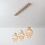 Suspension Odinda à 3 abat-jours en verre ambré côtelé - beige
