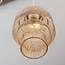 Suspension Odinda à 3 abat-jours en verre ambré côtelé - beige