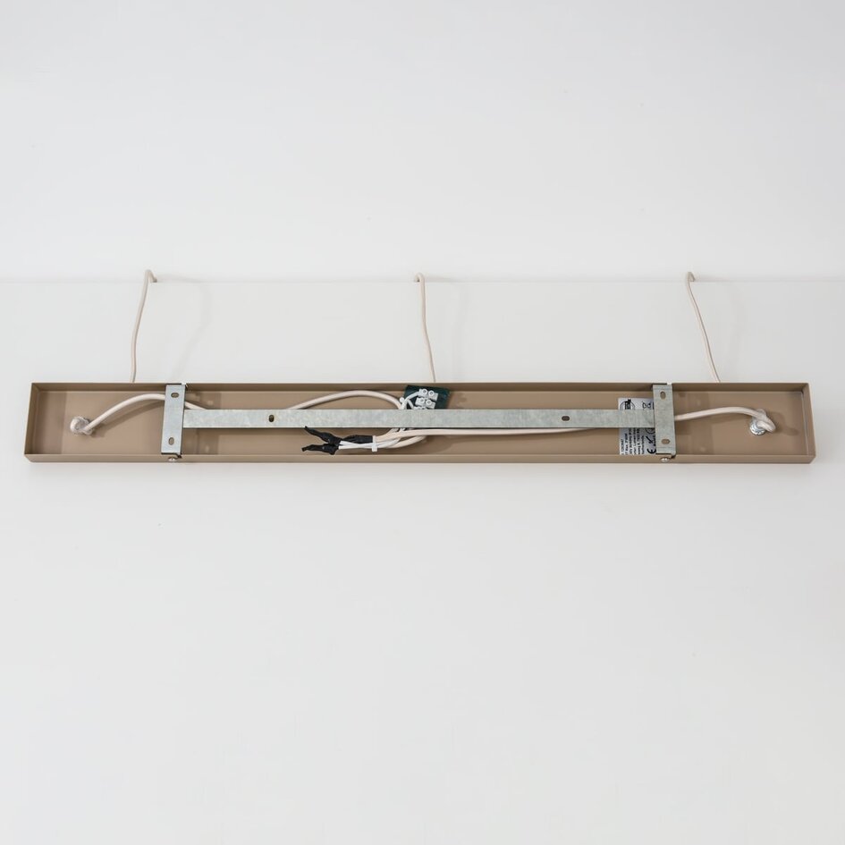 Suspension Odinda à 3 abat-jours en verre ambré côtelé - beige