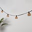 Abat-jour pour guirlande guinguette aspect rotin couleur bois clair