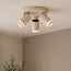 Spot de plafond à 3 lumières Focalo avec spots orientables en blanc perle
