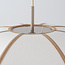 Suspension Ovala Ø60 cm - abat-jour en lin beige aux accents bruns