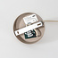 Suspension Ovala Ø60 cm - abat-jour en lin beige aux accents bruns