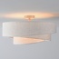 Plafonnier à 3 lumières Neroi - beige avec abat-jours en lin superposés