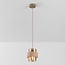 Suspension Yuki avec travertin et verre ambré - beige
