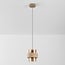 Suspension Yuki avec travertin et verre ambré - beige