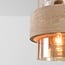 Suspension Yuki avec travertin et verre ambré - beige
