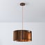 Suspension Vyra avec abat-jour en bois - noyer