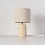 Lampe de table Marisol à pied en céramique et abat-jour en tissu