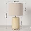 Lampe de table Marisol à pied en céramique et abat-jour en tissu