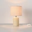 Lampe de table Marisol à pied en céramique et abat-jour en tissu