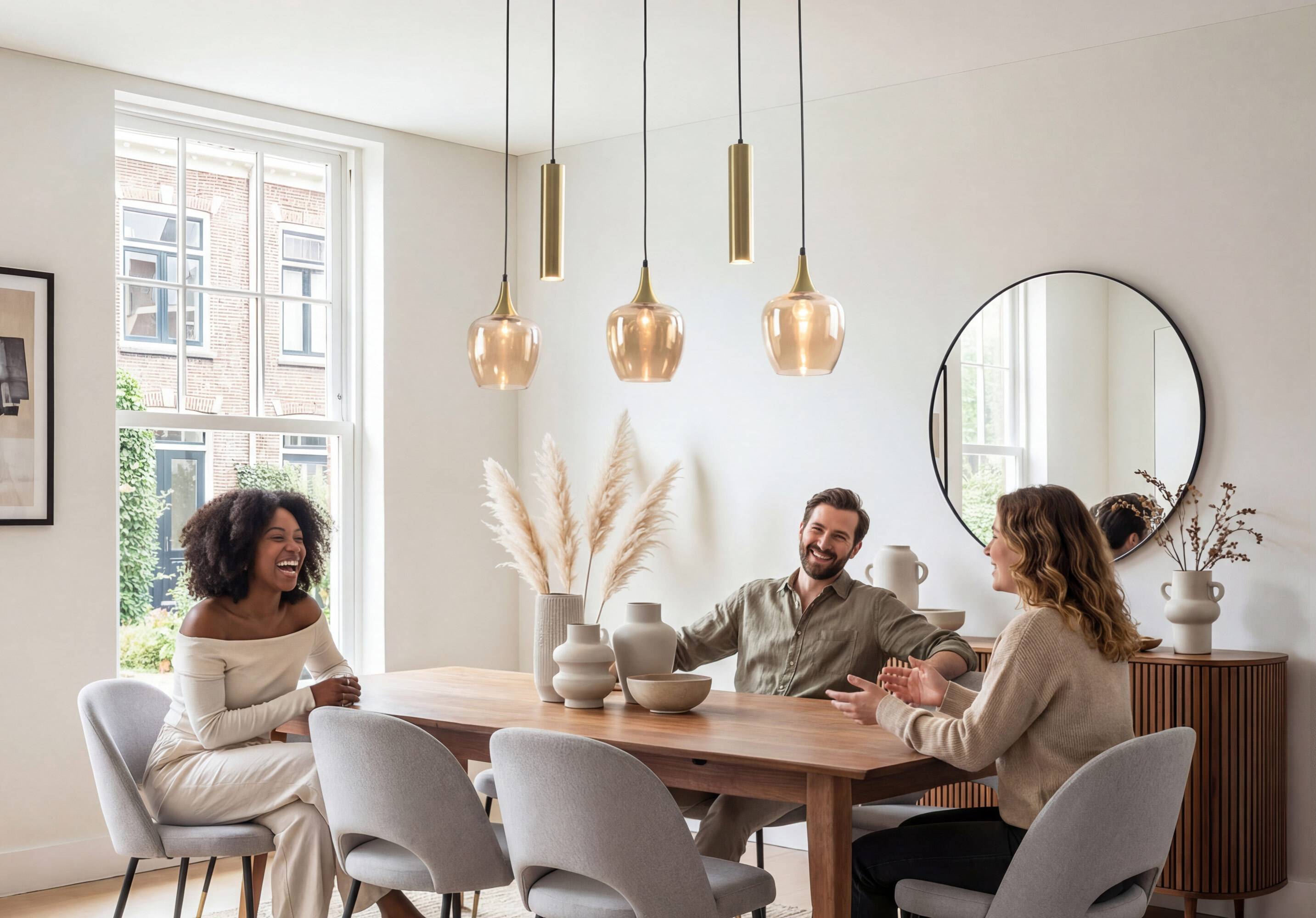 Tous les regards vers la table à manger
