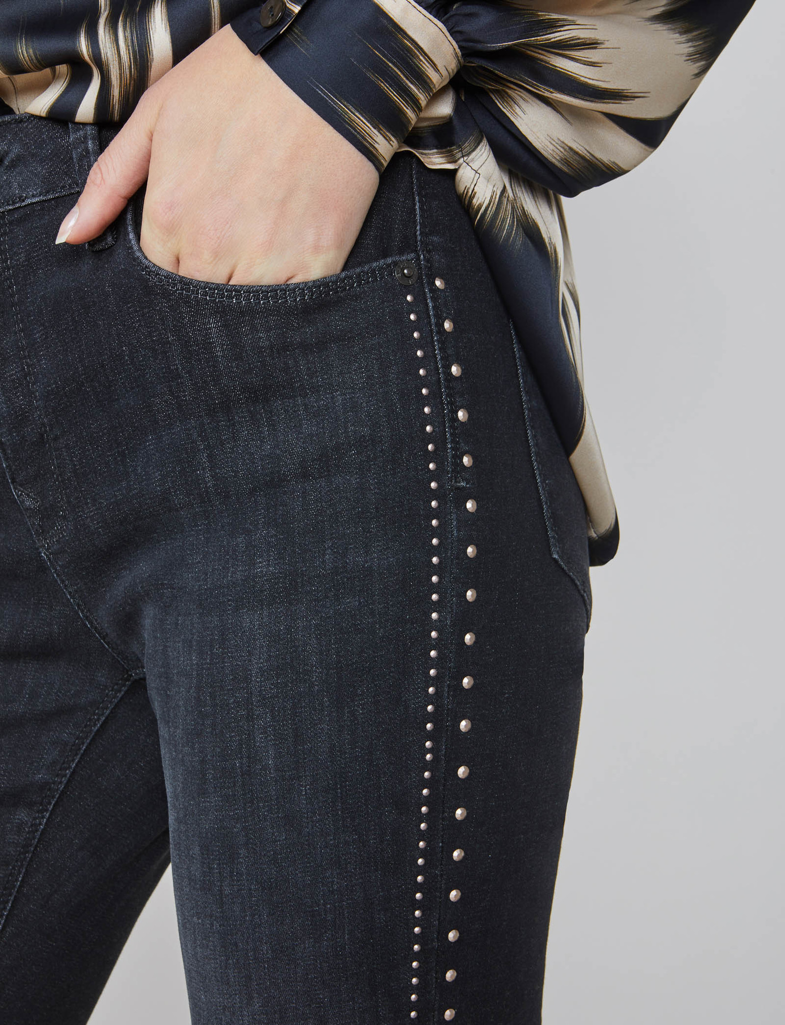 Trillen vieren Duiker 4s1988-5052 - Skinny jeans julia denim black - Black - Mode Galerie