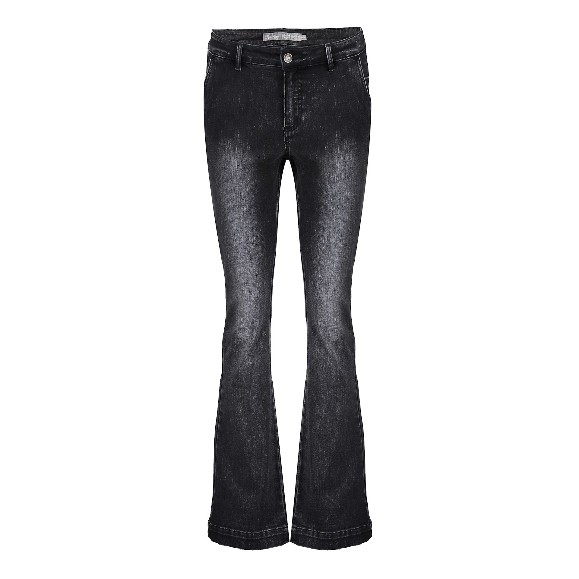 vieren Vergissing materiaal 01811-10 - Jeans flair - black denim - Mode Galerie