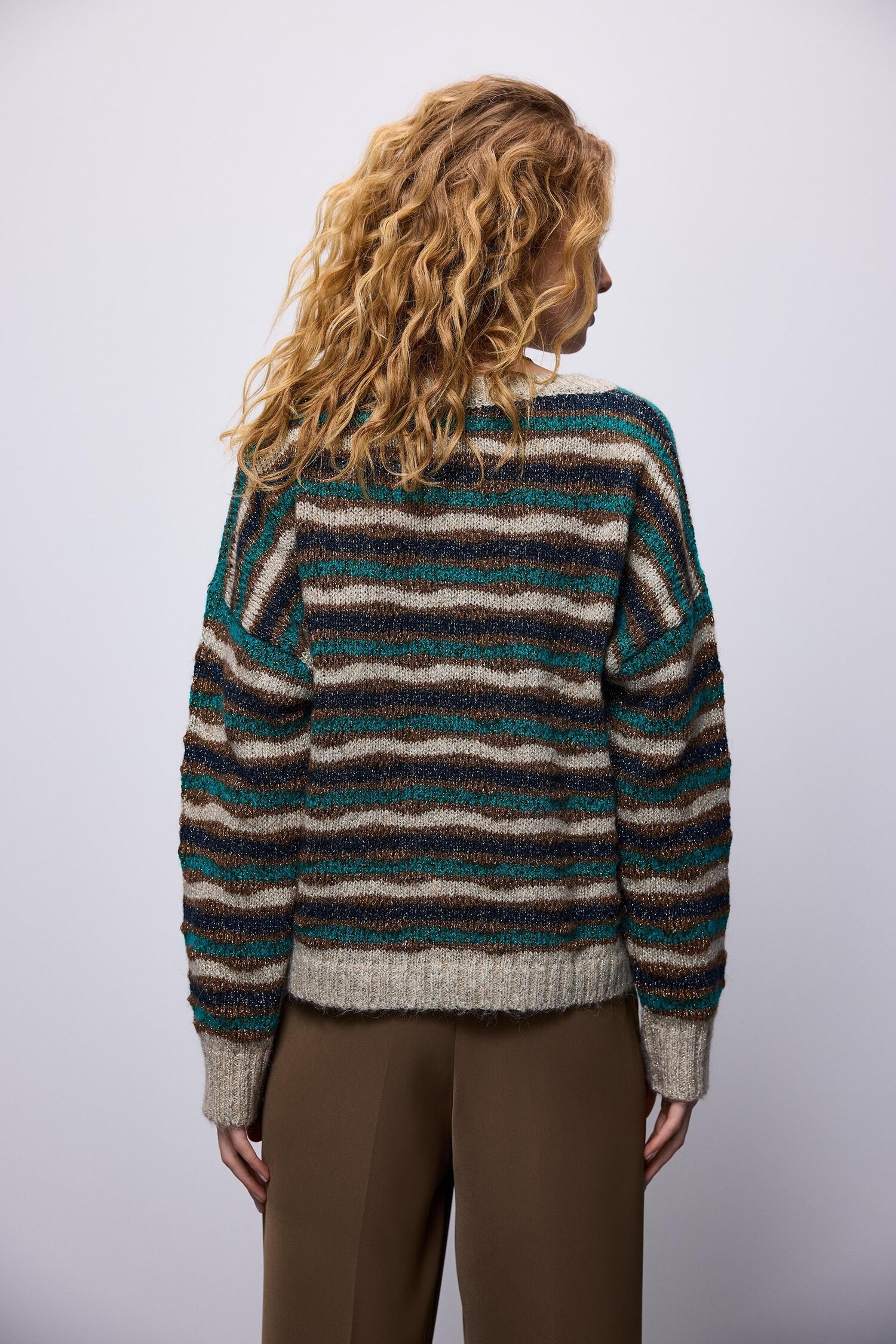 7s5853-8003 - Sweater multi colour alpaca lurex knit - Multicolour