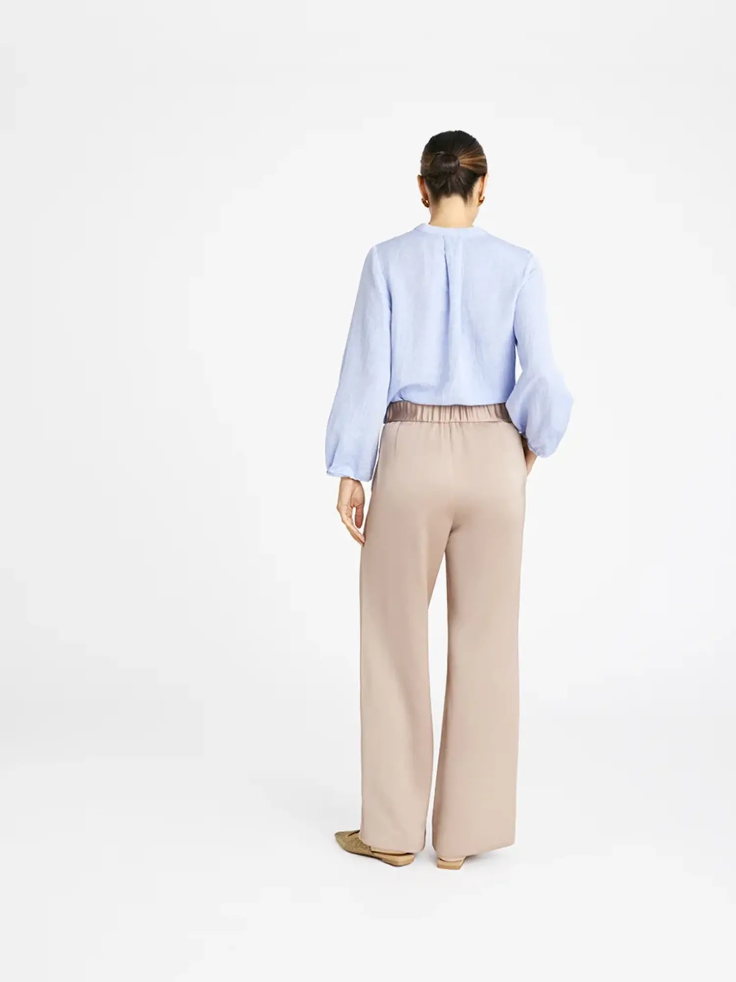 56015/6745 - Miya, wide leg - Long - Almondine - Mode Galerie
