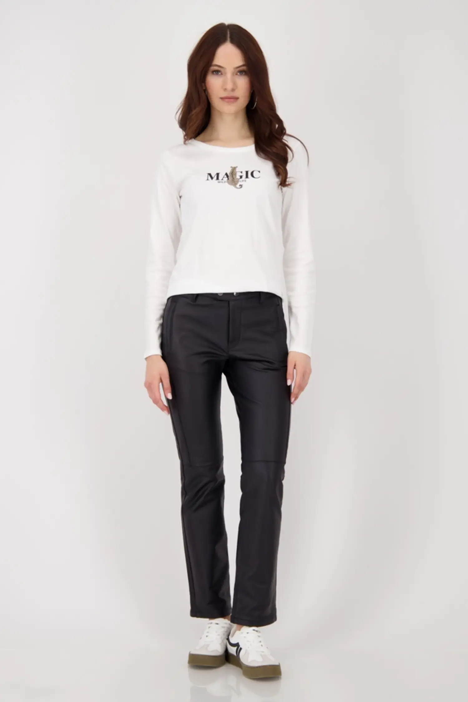 808778 - Straight Leg Leder Hose - black - Mode Galerie 808778 - Straight Leg Leder Hose - black - Mode Galerie
