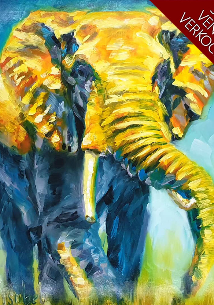 Oil Painting Elephant made by Isabel
