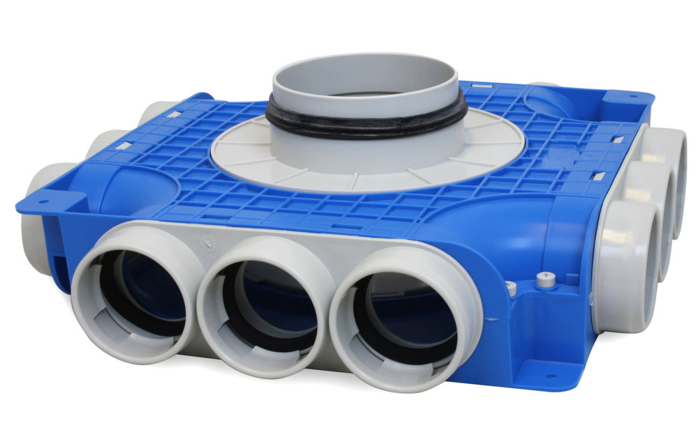 Vent-Axia Uniflexplus ventilatie subverdeelbox 12x Ø69mm met tuit