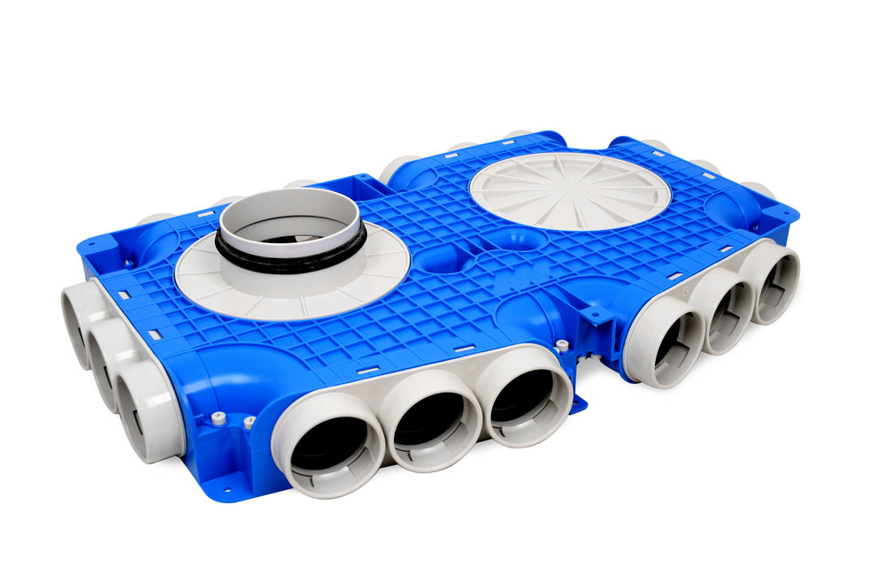 Vent-Axia Uniflexplus ventilatie hoofdverdeelbox 18x Ø63mm met tuit