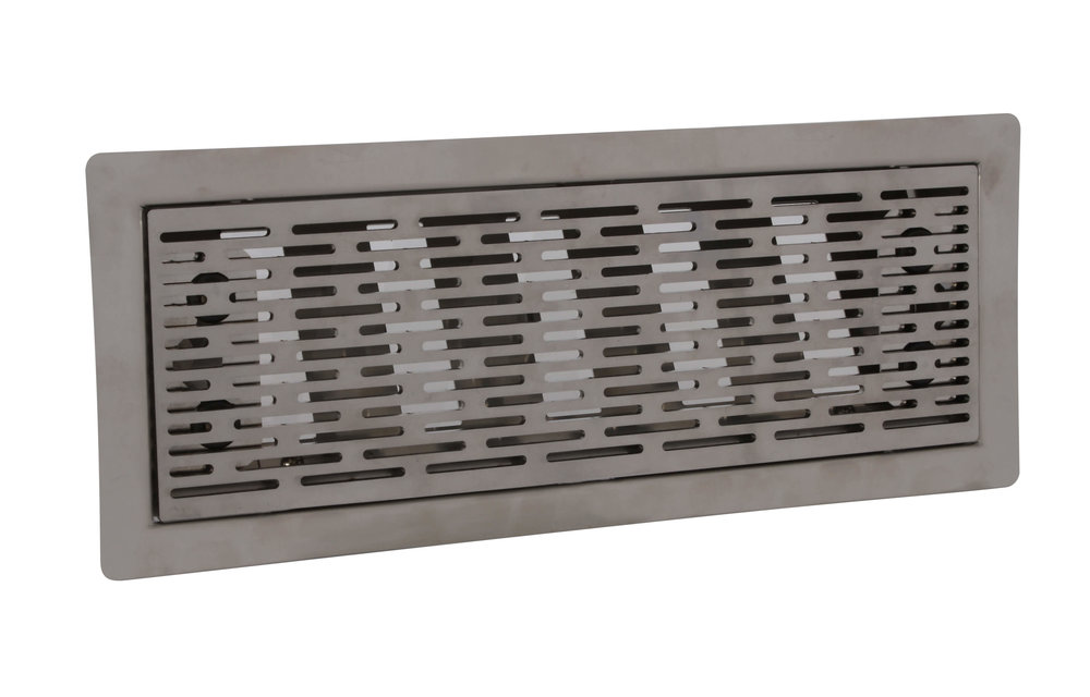 Vent-Axia Uniflexplus ventilatie instelbaar vloerrooster met sleuven - GEBORSTELD RVS