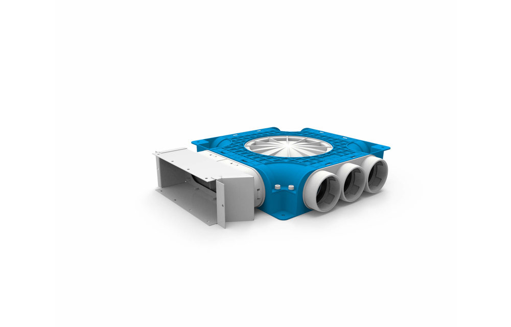 Vent-Axia Uniflexplus ventilatie samengestelde verdeler 9x Ø69mm voor instortkanaal 220x80mm