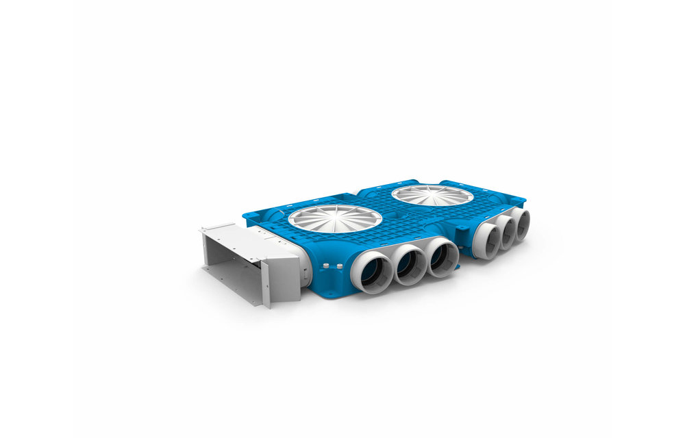 Vent-Axia Uniflexplus samengestelde verdeler 15 x Ø69mm voor instortkanaal 220 x 80mm