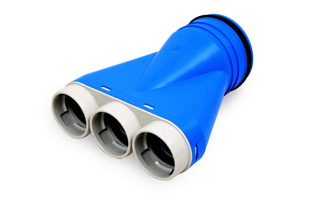 Vent-Axia Uniflexplus ventilatie ventielcollector Ø 69mm met tuit Ø 125mm