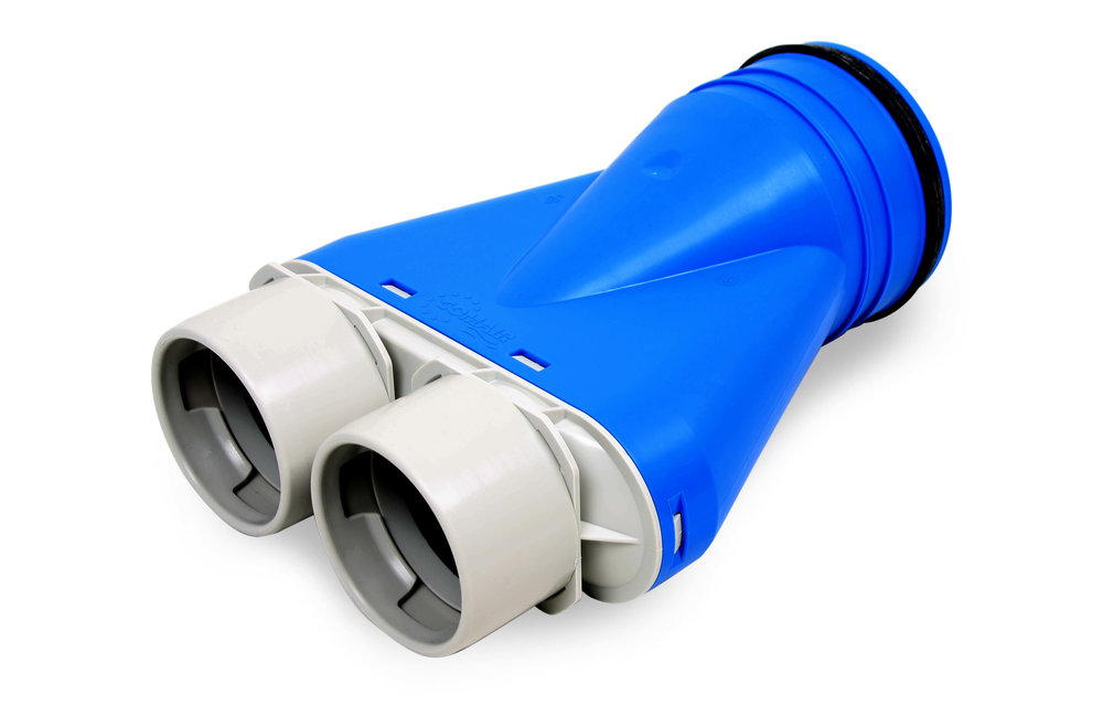 Vent-Axia Uniflexplus ventilatie ventielcollector Ø 75mm met tuit Ø 125mm