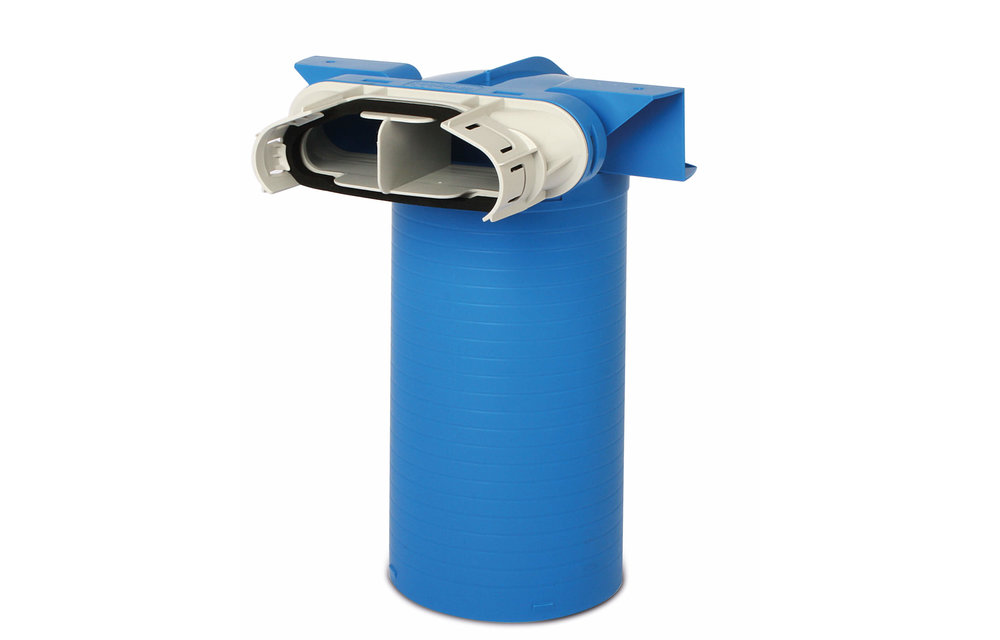 Vent-Axia Uniflexplus ventielcollector vlak 132x52 Ø125 H=250 90°