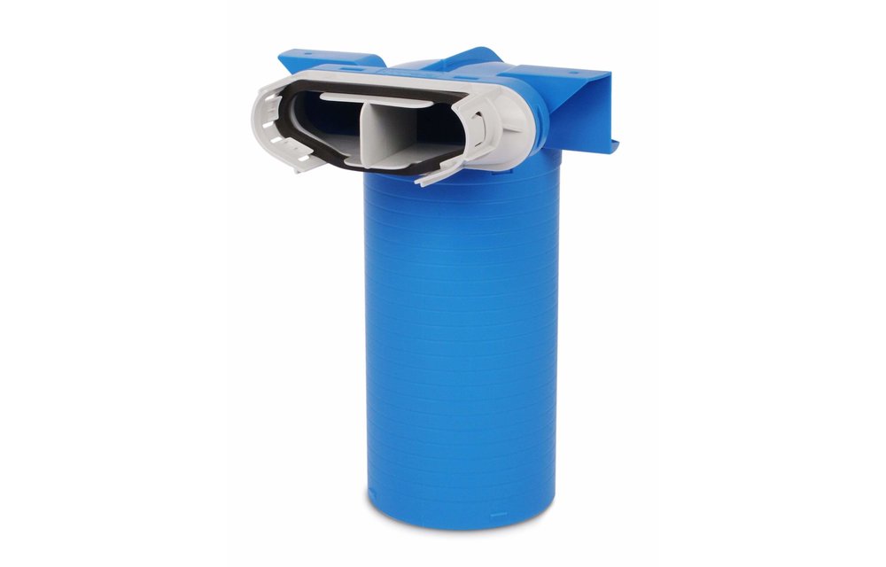 Vent-Axia Uniflexplus ventielcollector vlak 132x52 Ø125 H=250 180°