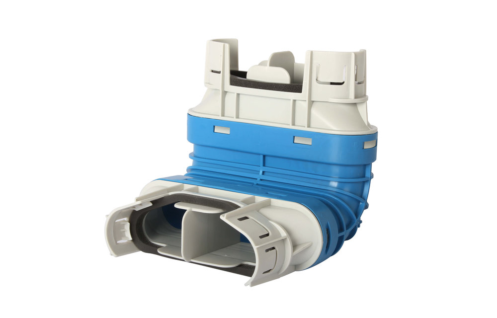 Vent-Axia Uniflexplus verticale bocht 90° tbv slang 132x52 vlak onder
