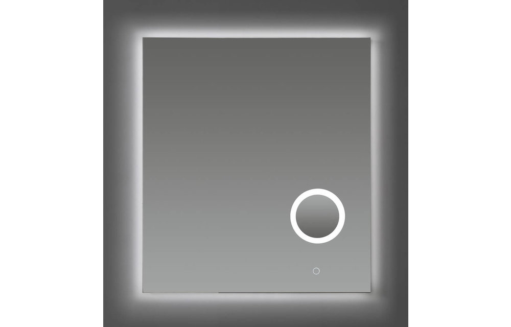 Saniful Rechthoekige badkamerspiegel met led verlichting in 3 kleuren instelbaar & dimbaar Incl. spiegelverwarming en make-up spiegel