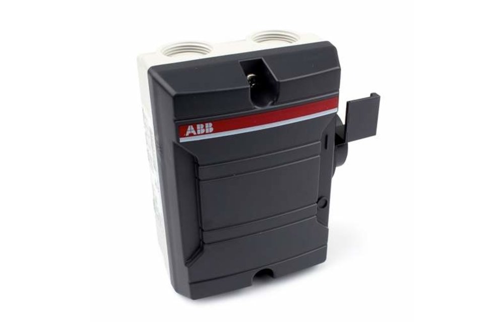 Werkschakelaar 4-polig 25A IP65 (M25) inclusief 2 wartels