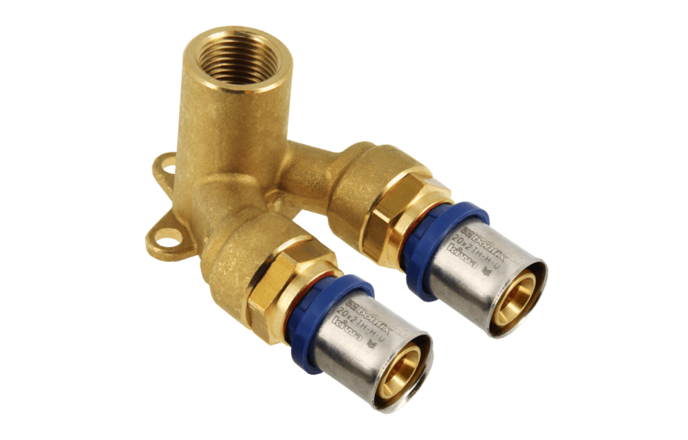BONFIX Alu-pers 2001412 Muurplaat dubbel 20 x ½" bi x 20 mm