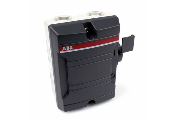 Werkschakelaar 4-polig 25A IP65 (M25) inclusief 2 wartels