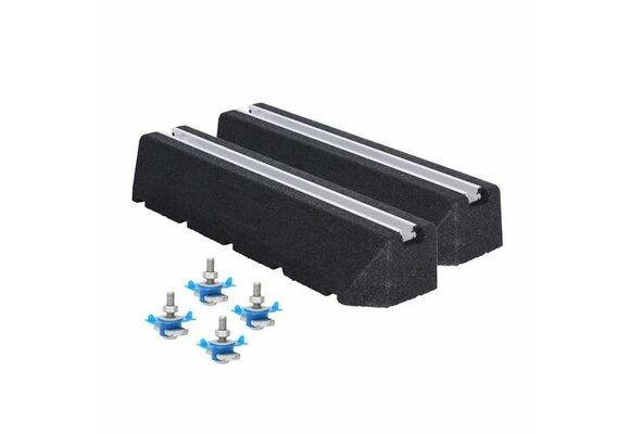 Opstellingsbalk recycled 600 mm rubberen dempers incl. bevestiging M8 x 40 mm (set a 2 stuks)