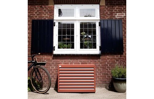 Omkasting Medium steenrood aluminium gepoedercoat 800 x 1100 x 550 mm