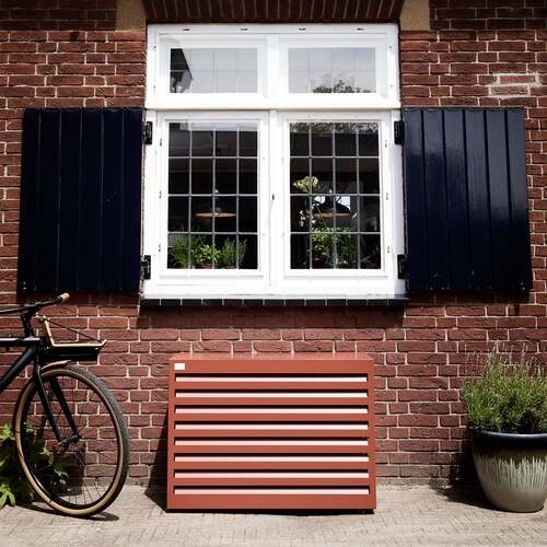 Omkasting Medium steenrood aluminium gepoedercoat 800 x 1100 x 550 mm