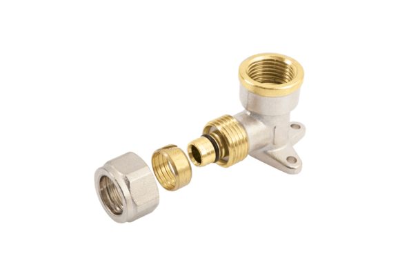 BONFIX Alu-knel Muurplaat 3/4" x binnendraad x 20 mm